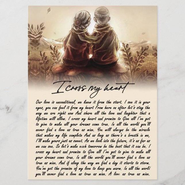 Menú Cruzo mi regalo de Aniversario de la Pareja del Co (Anverso)