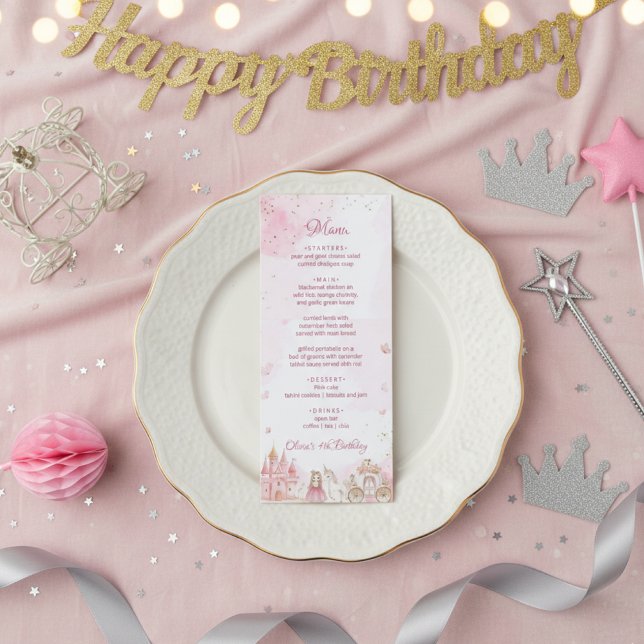 Menú Cumpleaños de la Princesa Real Rosa 4 años (Subido por el creador)