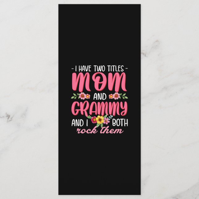 Menú Cumpleaños De Mamá Y Grammy (Anverso)