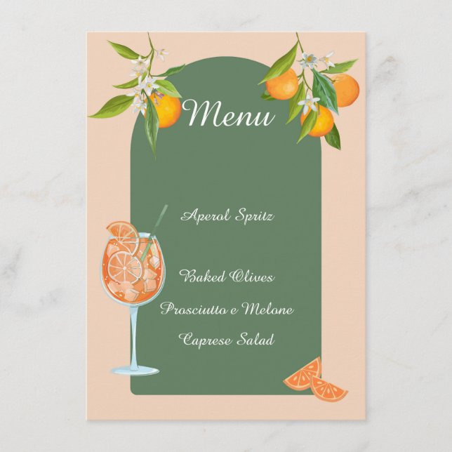Menú Cumpleaños de verano Spritz (Anverso)