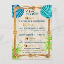 Menú Curso de Fiesta de la cena de la recepción de boda