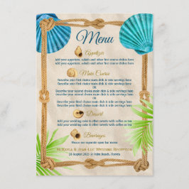 Menú Curso de Fiesta de la cena de la recepción de boda