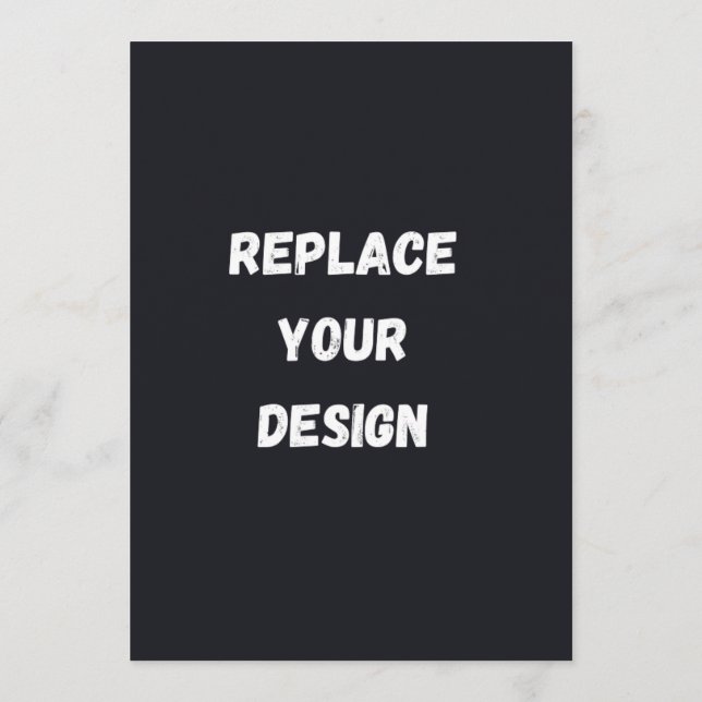 Menú Custom black simple Design Add Photo or Text (Reverso)