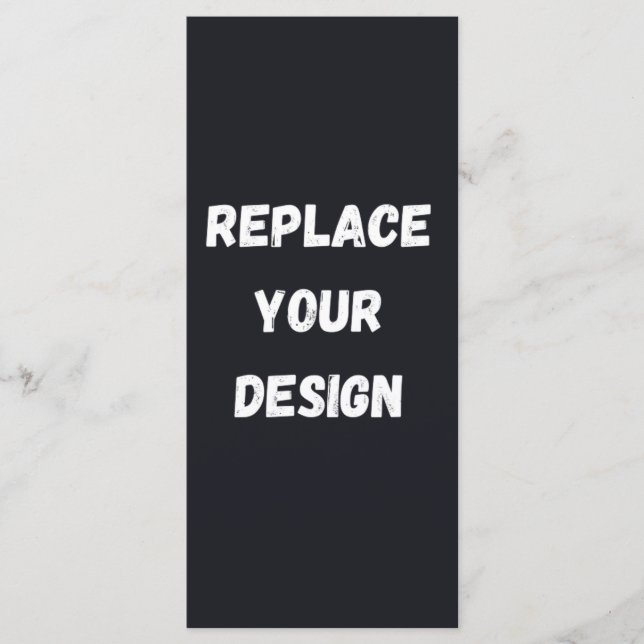 Menú Custom black simple Design Add Photo or Text (Anverso)