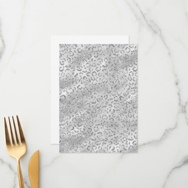 Menú Cute Estampado de Cuero de Guepardo Leopardo Plate (Anverso/Reverso In Situ)