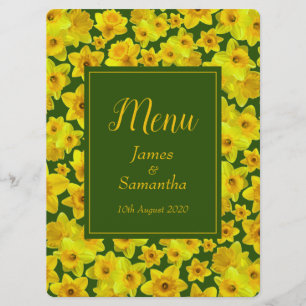 Menú Daffodil de primavera amarilla - Boda