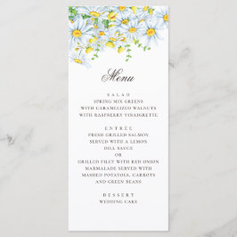 Menú Dalia de acuarela. Manzanilla. Boda floral de vera