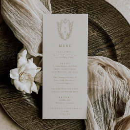 Menú DAPHNE Cream Gold Elegante Boda formal