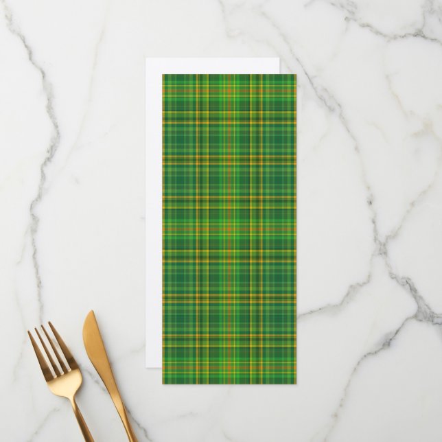 Menú Dark Green Plaid (Anverso/Reverso In Situ)