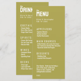 MENÚ de 2 caras + BEBIDAS negrita Minimalista