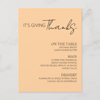 Menú de Acción de Gracias