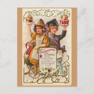 Menú de Acción de Gracias Vintage