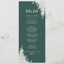 Menú de agradecimiento y boda de Green Leaf Floral