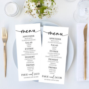 Menú de alimentos básico básico mínimo Minimalista