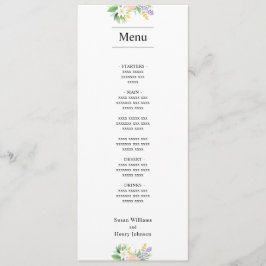 Menú de alimentos para bodas | Clásica floral míni