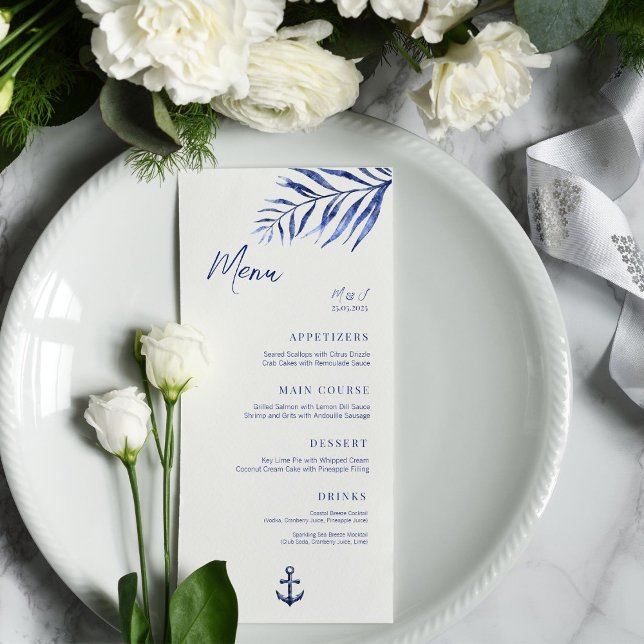 Menú de anclaje de Boda costero (Subido por el creador)