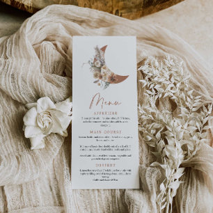 Menú de Baby Shower Boho Over the Moon