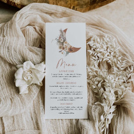Menú de Baby Shower Boho Over the Moon