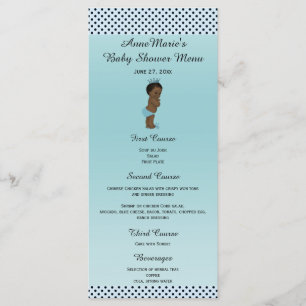 Menú de Baby Shower de Prince Polka Dots