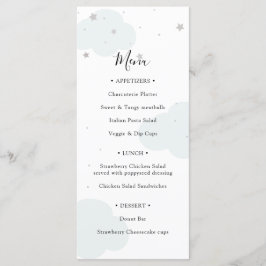Menú de Baby Shower Over the Moon
