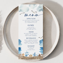 Menú de Baby Shower temático Nautica