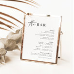 Menú de barra de caligrafía moderna Minimalista de<br><div class="desc">Diseñado para coordinar con para la colección de invitaciones a bodas "Pure". Para cambiar detalles, haga clic en "Detalles". Para mover el texto o cambiar el tamaño, la fuente o el color, haga clic en "Editar usando la herramienta de diseño". Vea el enlace de la colección en esta página para...</div>
