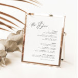 Menú de barra Minimalista moderna en blanco y negr<br><div class="desc">Diseñado para coordinar con para la colección de invitaciones a bodas "Pure". Para cambiar detalles, haga clic en "Detalles". Para mover el texto o cambiar el tamaño, la fuente o el color, haga clic en "Editar usando la herramienta de diseño". Vea el enlace de la colección en esta página para...</div>