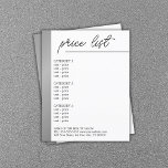 Menú de belleza de la línea plateada de imitación<br><div class="desc">Elegante diseño de plantillas de folletos para profesionales relacionados con la belleza. Sencillo diseño elegante con líneas falsas en color plata/negro y fondo blanco. Diseño elegante y limpio. Si necesita ayuda para personalizar de este producto,  por favor contáctenos.</div>