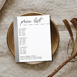 Menú de Belleza de Línea de Plata Falsa Blanca Min