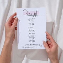 Menú de Belleza de Rosa Blanca con Estilo Elegante