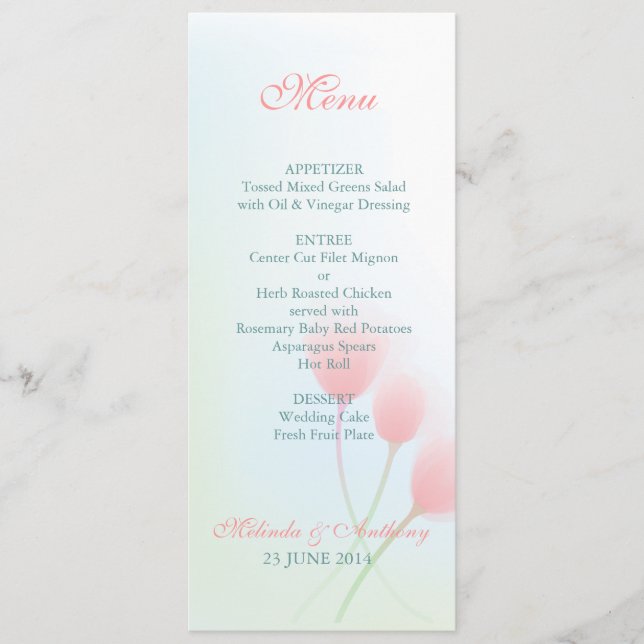 Menú de belleza primaveral (Anverso)