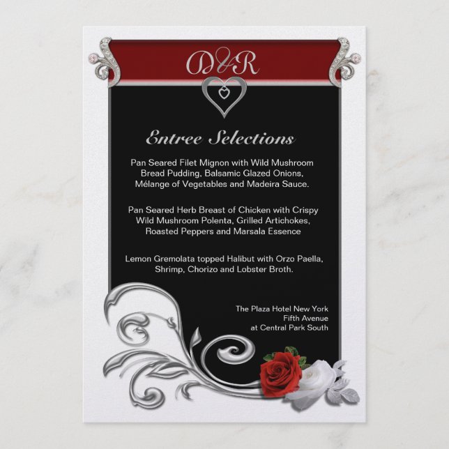 Menú de boda (Anverso)