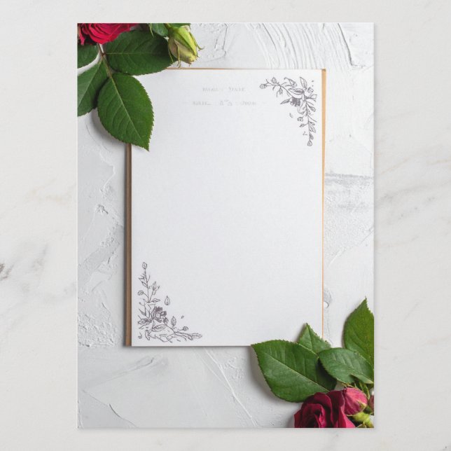 menú de boda (Anverso)