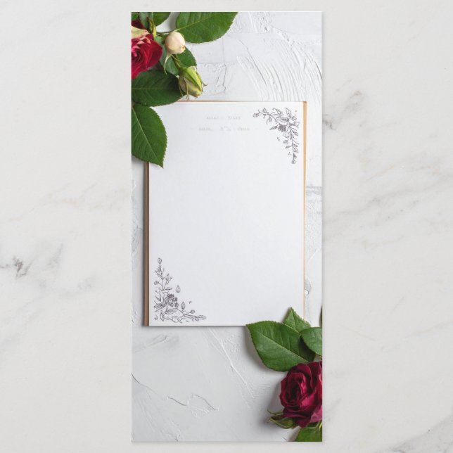 menú de boda (Anverso)