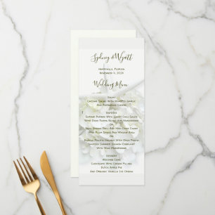 Menú de Boda Alto Blanco Estrella de Mar Jardín Co