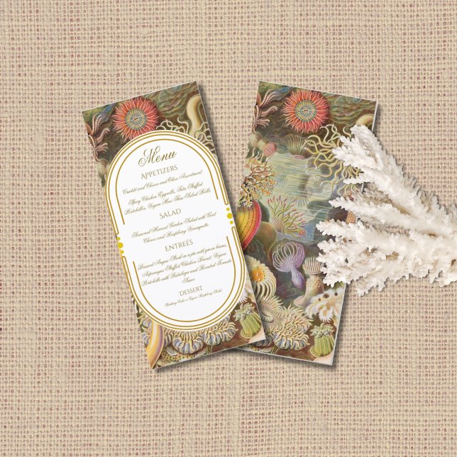 Menú de Boda Arrecife de Coral Sea Life (Subido por el creador)