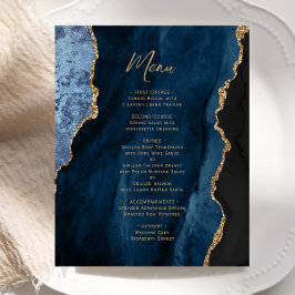 Menú de Boda Azul Marino con Ágata Dorada Presupue