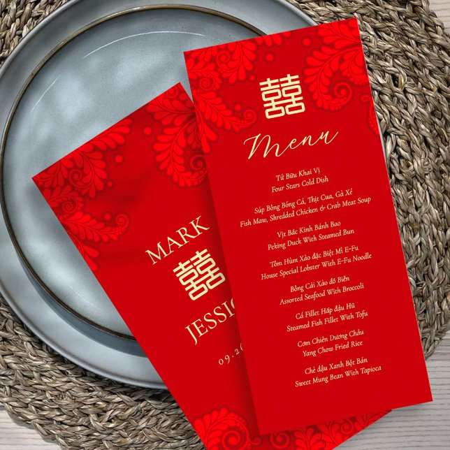 Menú de boda bilingüe vietnamita inglés (Subido por el creador)