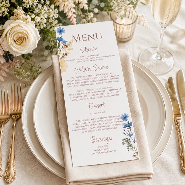 Menú de Boda Botánico de Flor Silvestre (Subido por el creador)