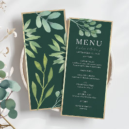 Menú de Boda Botánico Verde Esmeralda