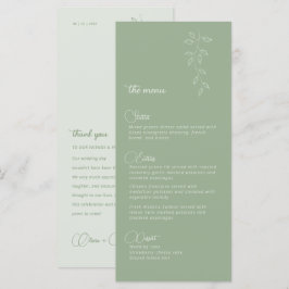 Menú de Boda Botánicos & Verde Salvia
