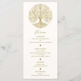 Menú de boda celta Crema y Oro del Árbol de la Vid
