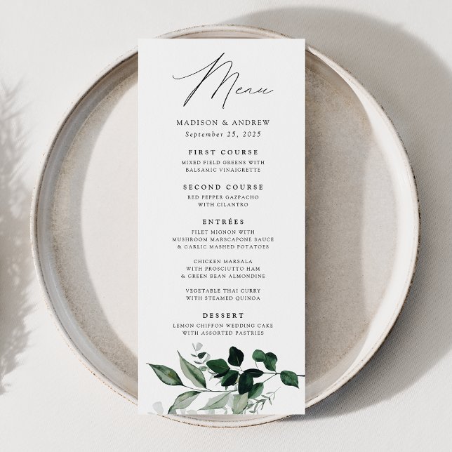 Menú de Boda Cena Abundante Vegetación (Subido por el creador)