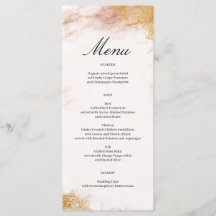 Menú de Boda Clásico Luxe Mármol