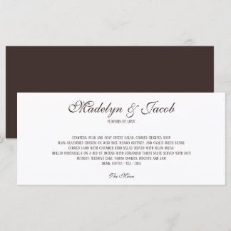 Menú de Boda Clásico Marrón