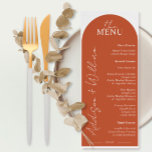 Menú de boda con arco de terracota moderno<br><div class="desc">Este menú de boda con arco de terracota moderno es perfecto para mostrar las opciones de comida en su día especial. Edite con la herramienta de diseño para obtener infinitas opciones de color.</div>