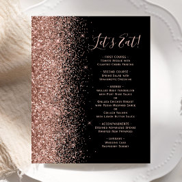 Menú de Boda con Brillo de Oro Rosa Presupuesto
