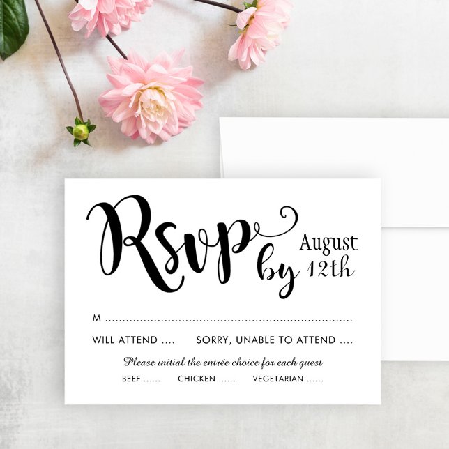 Menú de Boda con Letra de Pincel Moderna (Subido por el creador)