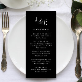 Menú de Boda con Monograma y Ampersand
