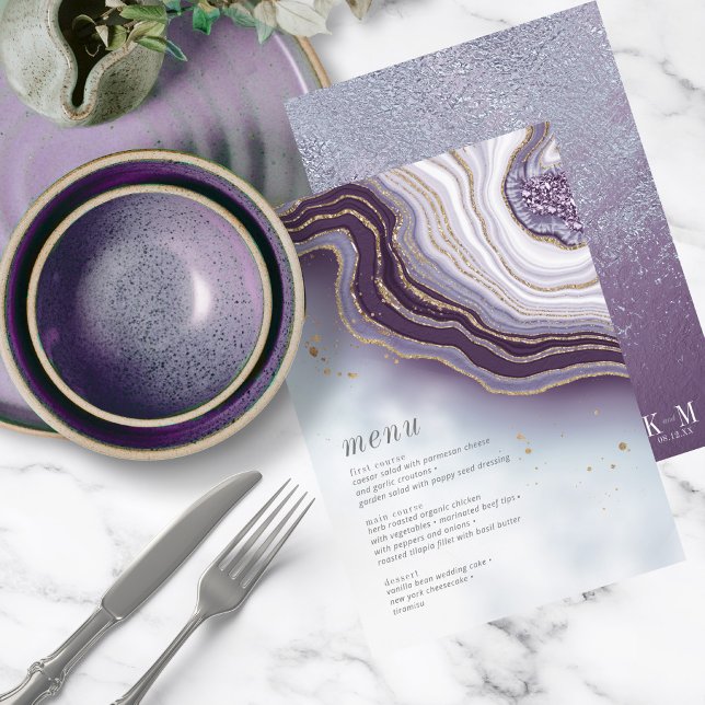 Menú de Boda de Agate de Cristal Amethyst ID825 (Subido por el creador)